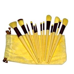 New, 14 Piece Makeup Brush Set with Pouch